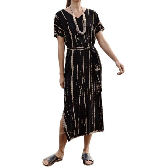 J Jill Elements Black Kaftan  2X (No Belt) - Picture 1 of 7